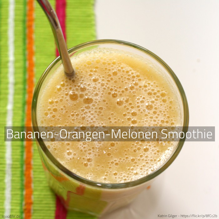 Rezept: Bananen-Orangen-Melonen Smoothie, Cocktails &amp; Drinks | mixable.de