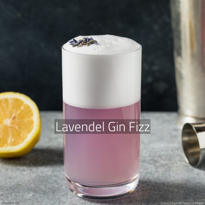Rezept Lavendel Gin Fizz, Cocktails & Drinks mixable.de