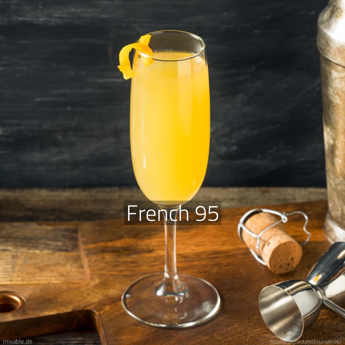 Rezept French 95, Cocktails & Drinks mixable.de